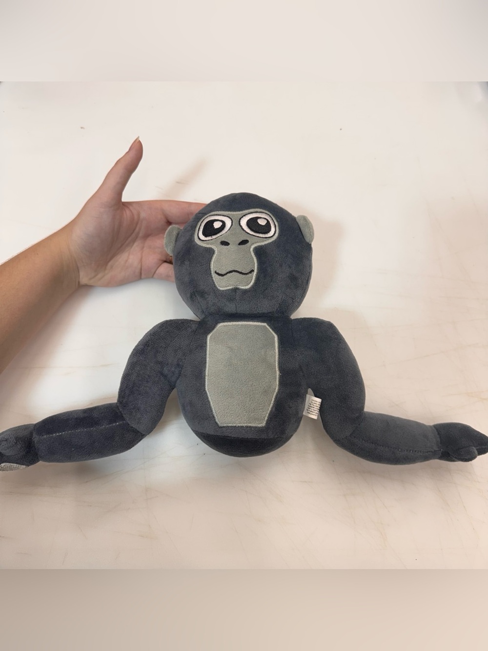 Gorilla Tag Monke Plush Gray Black VR Gaming Stuffed Toy